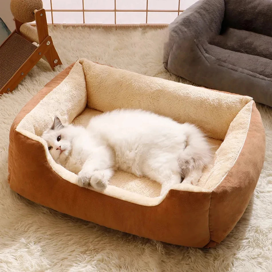 Cozy Pet Bed for Cats – Soft, Washable & Anti-Slip – S/M/L Sizes