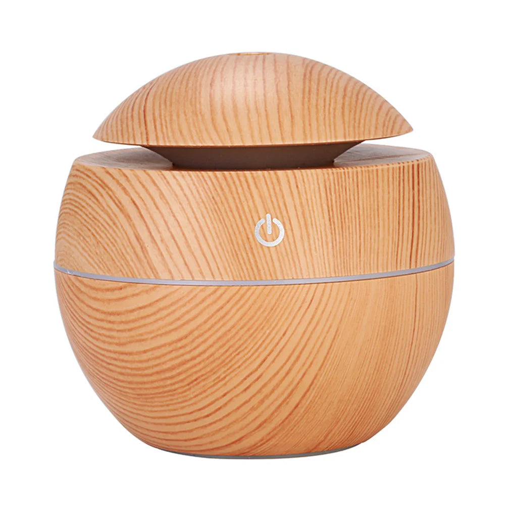Electric Air Humidifier & Aroma Diffuser - Elegant Wooden Design for Home"