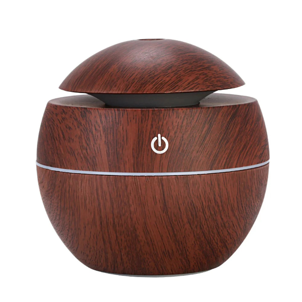 Electric Air Humidifier & Aroma Diffuser - Elegant Wooden Design for Home"