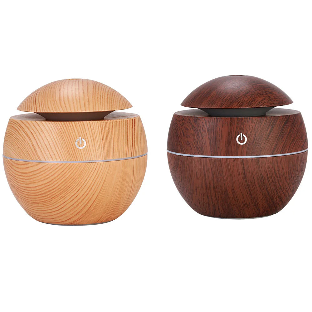 Electric Air Humidifier & Aroma Diffuser - Elegant Wooden Design for Home"